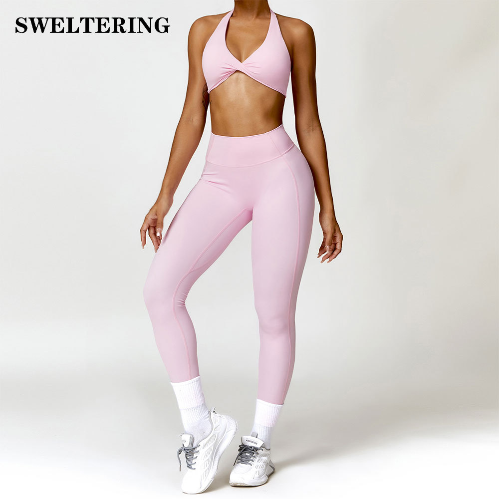 2pcs Women Tracksuit Seamless Yoga Set Sport Suit Gym Wear Workout Clothes Gym Clothes High Waist