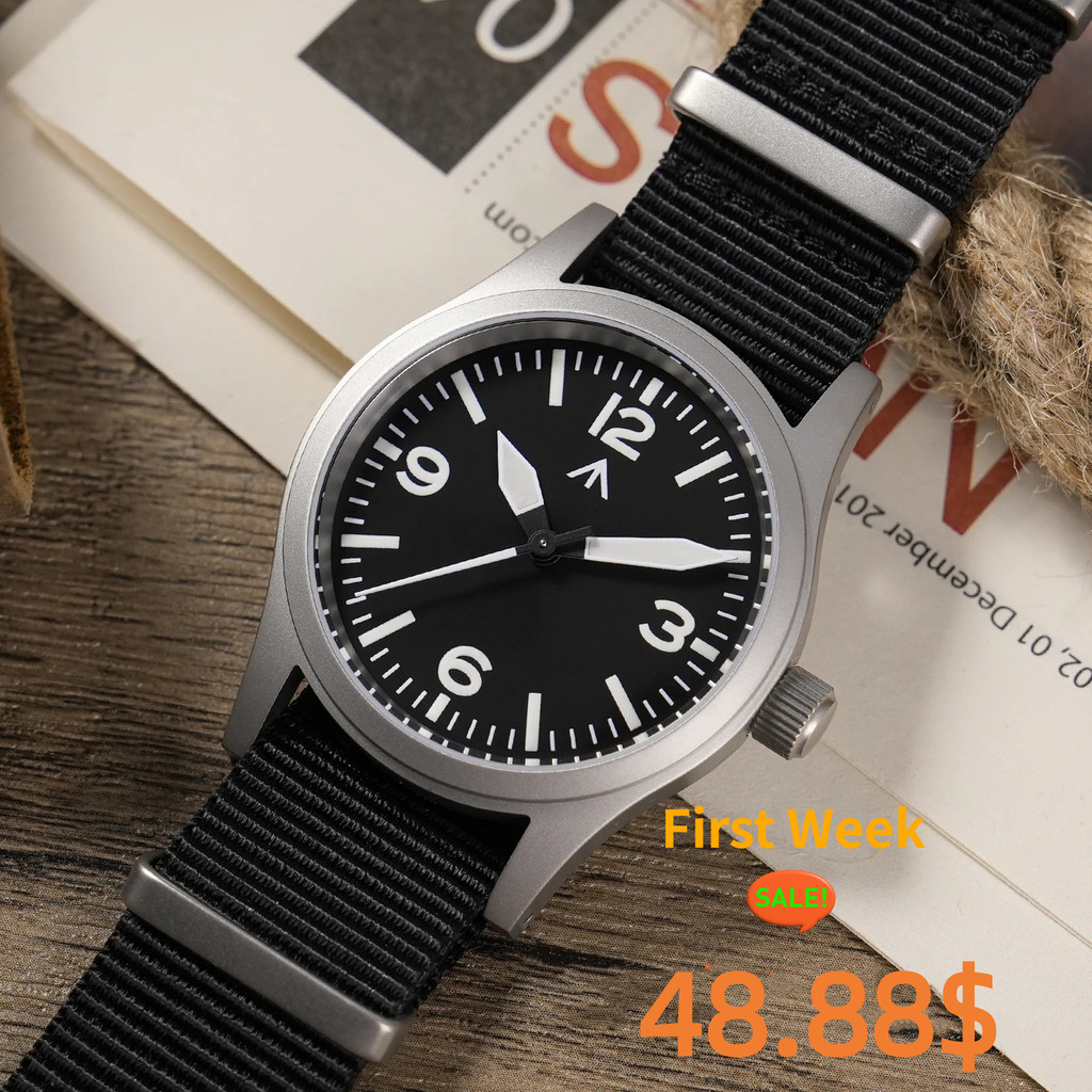 Militado New ML05 Sweep Seconds Movement VH31 Sapphire Super-LumiNova BGW9 High Transparency AR