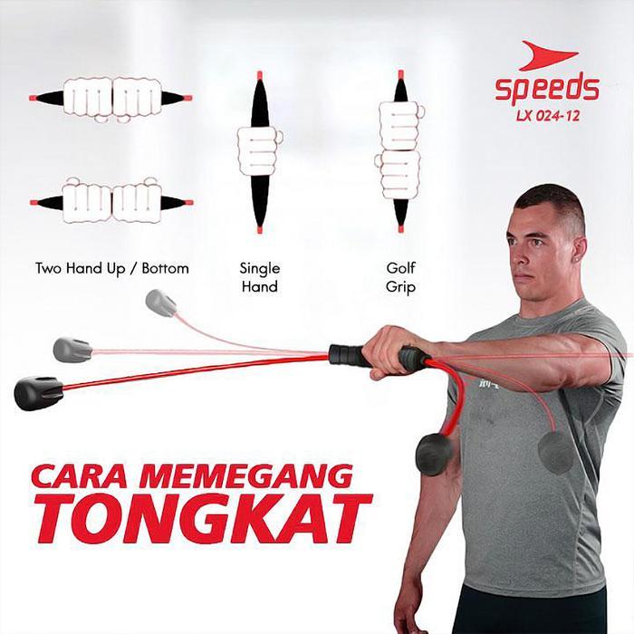 Tongkat Flexi SPEEDS Getar Fitness Gym Bar Terapi Yoga Aerobik Tangan Latihan Pilates 024-12