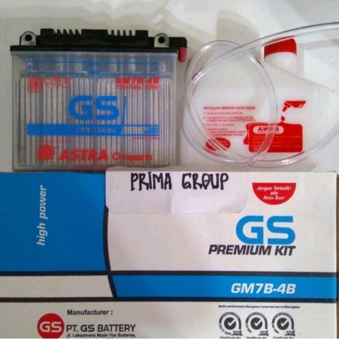 Aki Accu Motor Gs Astra Gm7B-4B Untuk Scorpio Tiger