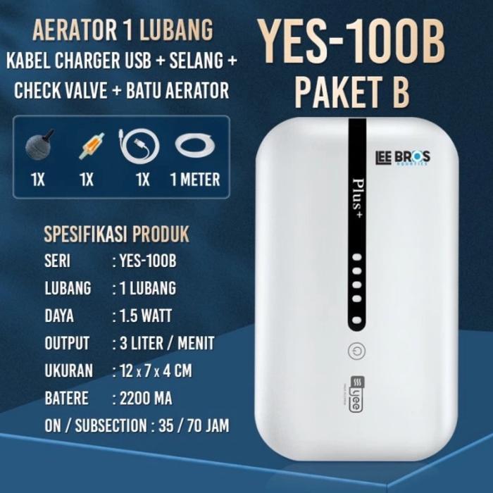 Ready- Silent Aerator Pump Ac Dc Usb / Chargeable Aerator Air Pump -Gratisongkir