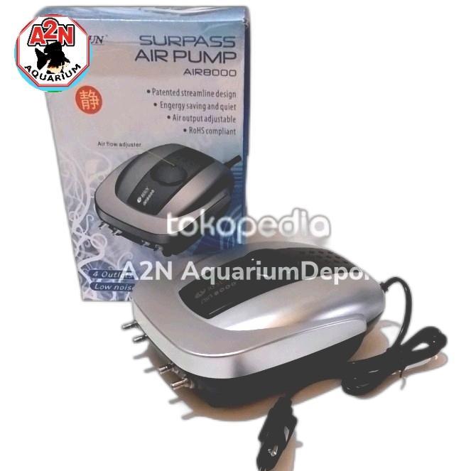 RESUN AIR 8 POMPA UDARA AIUMP AERATOR 4 LUBANG SILENT