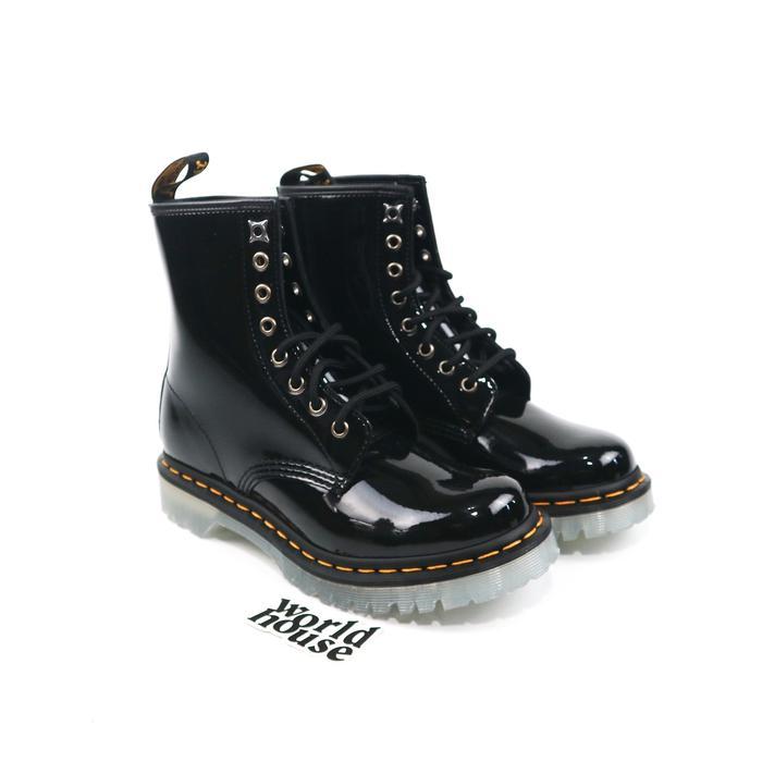 Sale Dr Martens 1460 Iced Black Patent Lamper Original 8 Eye Hole