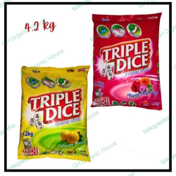 Top TRIPLE DICE DETERJEN KEMASAN 4,5 KG / MURAH /