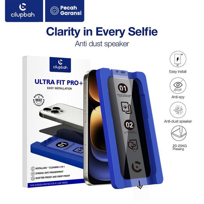 New CILUPBAH Ultra Fit HD Pro+ Tempered Glass Screen Protector Glossy Matte SPY Private for iPhone X