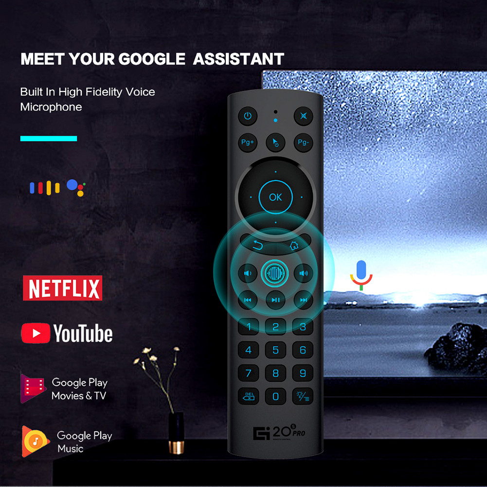 G20S PRO BT Voice Remote Control Air Mouse 2.4G Wireless Backlight