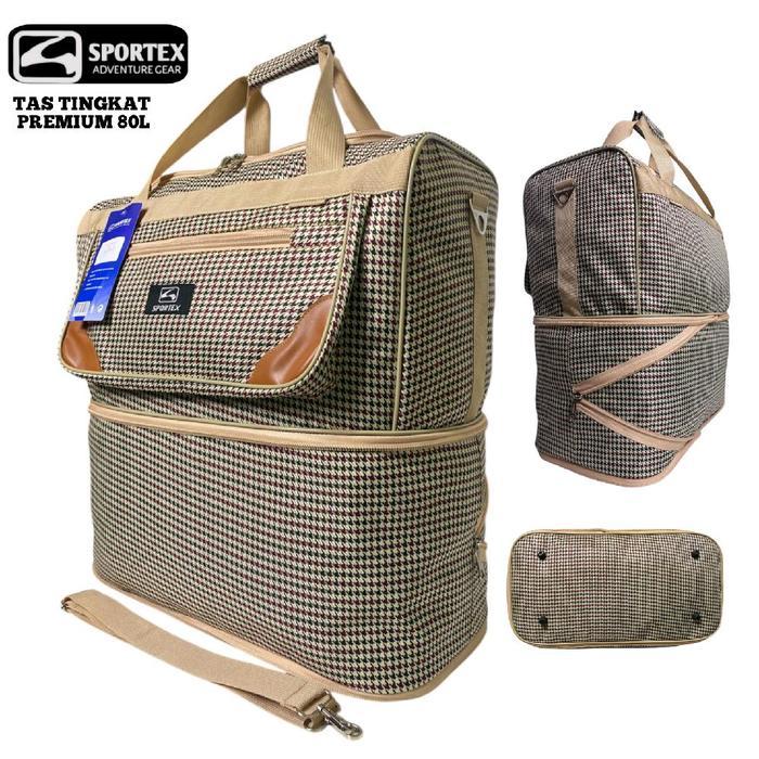 Tas Travel Sportex tas traveling 2 Tingkat Besar Kuat - Wanita, Pria Mudik
