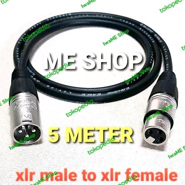 Kabel Mic Xlr Male To Xlr Female 5M Canare Japan Standard Original