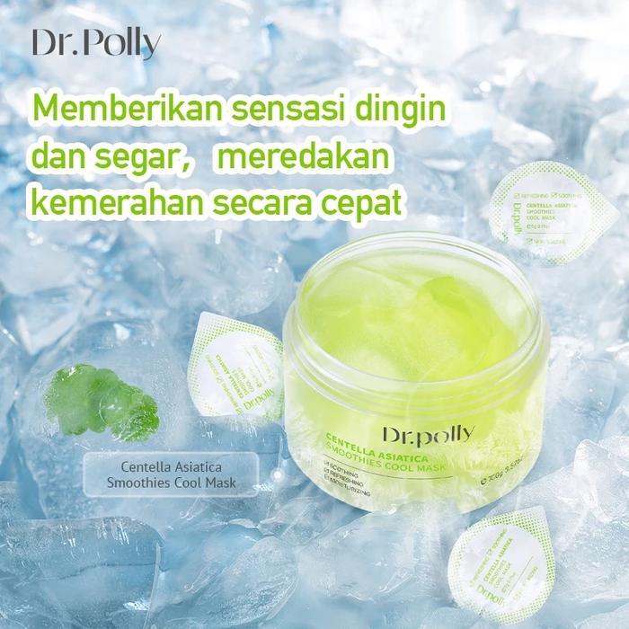 anan- Dr.Polly Centella Asiatica Smoothies Cool Mask 100G - Masker Wajah Clarifying & Peel