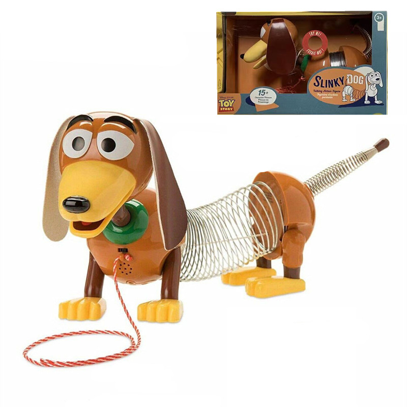 Original Disney Pixar Toy Story 4 Talking Stretch Slinky Dog Action Figures Toys Animal Anime Speak