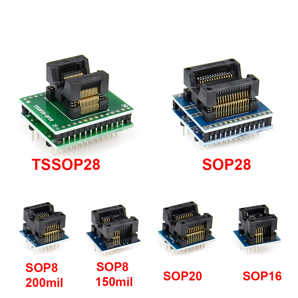 6Pcs/Lot Adapter Tssop28 Ssop28 Sop28-Dip28 Sop20 Sop16 Sop8 150Mil200Mil To Dip8 Adapter Compatible