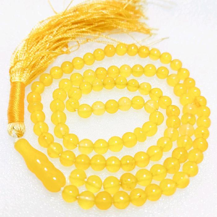 Tasbih Batu Akik Kuning Khurasan Asli dari Iran