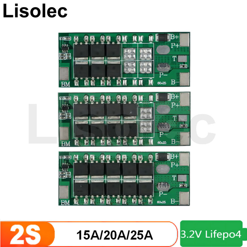 Lifepo4 BMS 2S  6.4V 10A 20A 25A Charge Board Protect Circuit Plates Charging Module for 18650 21700