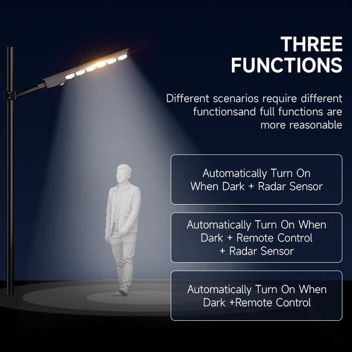 Lampu Solar Tenaga Surya Lampu Jalan Tenaga Surya Outdoor With Remote Tidak Kabel Plastik Tiang