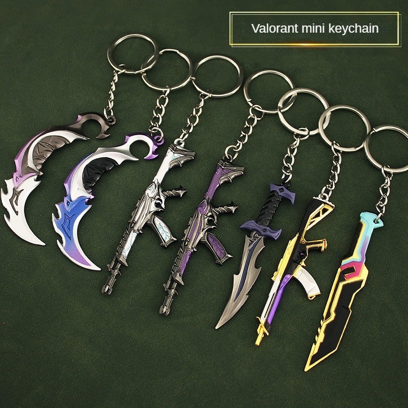 Valorant Game Peripherals Valorant Knife Valorant Sword Valorant Gun Alloy Crafts Model Mini Keychai