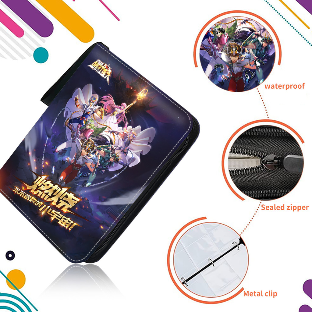 Saint Sei Card Binder 9 Pocket Trading Card  Holder Anime Card Binder Collector with 50 inner Pages 