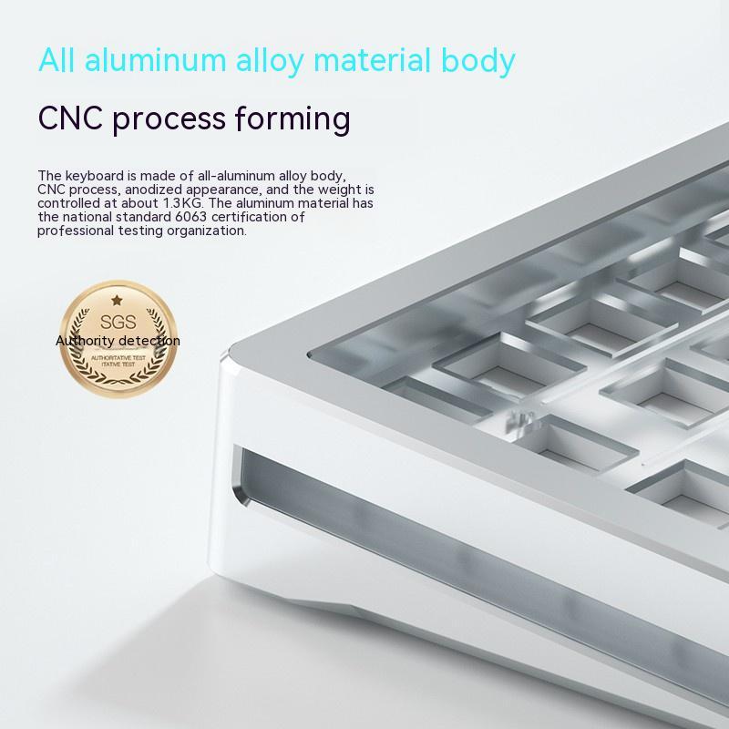 XINMENG M71 Wireless Mechanical Keyboard Three Mode RGB Side Light Aluminum Kits Gaming Keyboard 71 