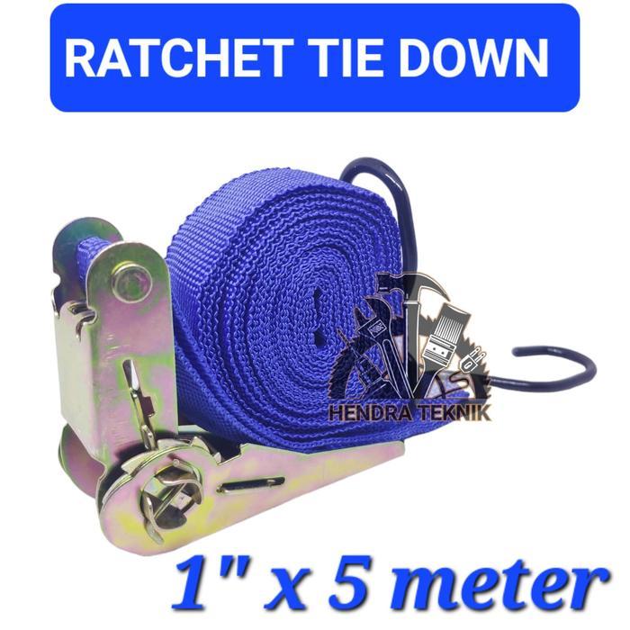 RACHET TIE DOWN 1" 5M KECIL TALI KREK CARGO LASHING 1 INCI x 5 M MURAH