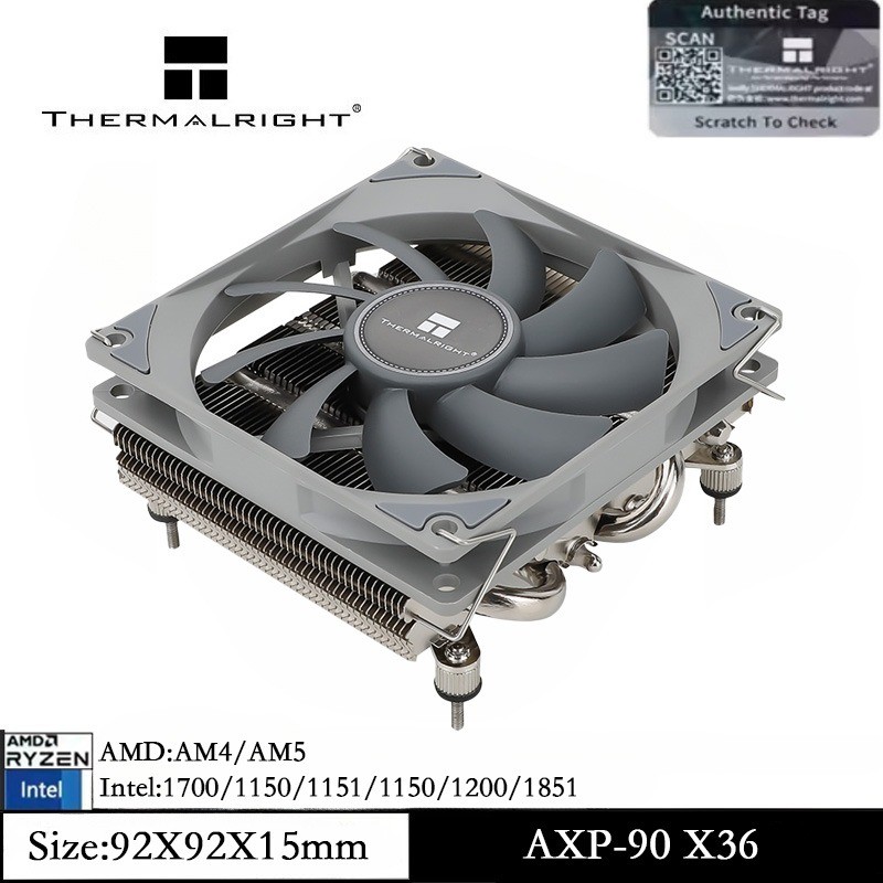 Thermalright AXP90 X36 Low Profile CPU Cooler TL-9015B PWM Fan Air Cooler for AMD AM4 AM5/Intel
