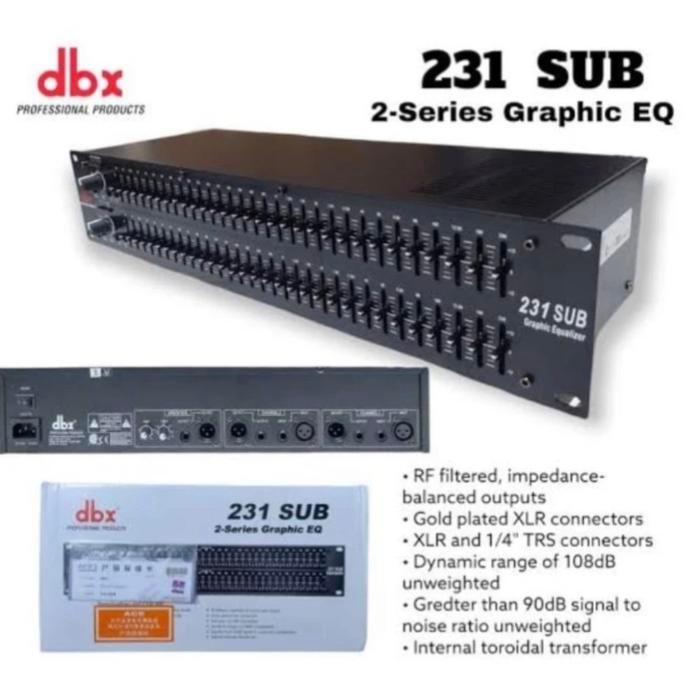Eq Equaliser Dbx 231 Dengan Sub Output Ready