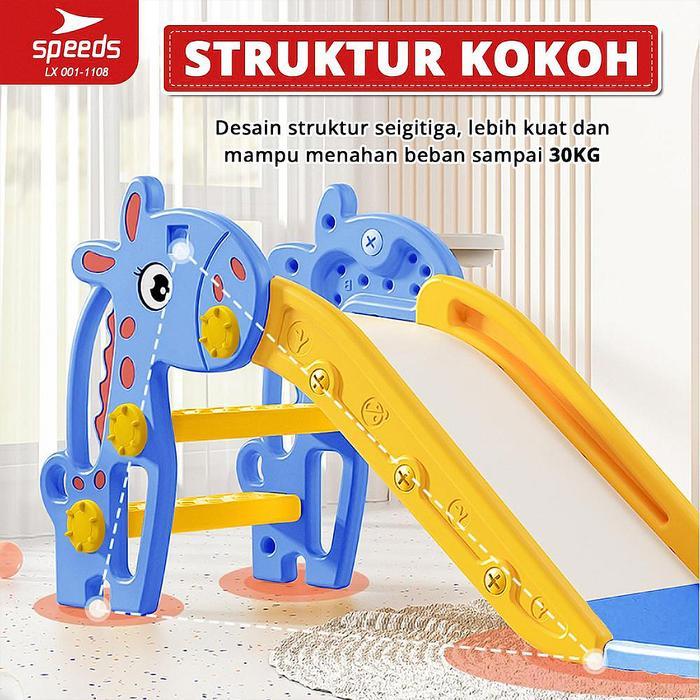Berkualitas Speeds Perosotan Anak Mainan Seluncuran Anak Perosotan Mini Karakter Jerapah 001-1108