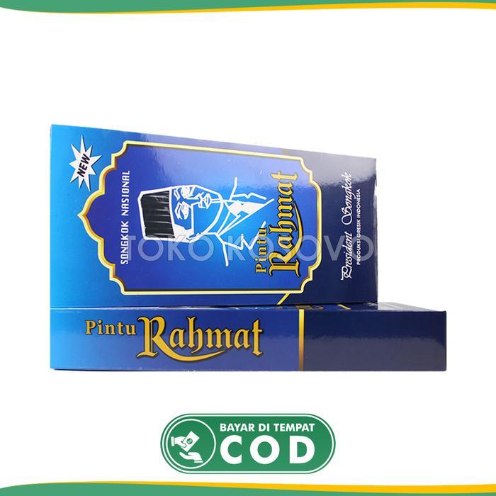 GROSIR (10 Pcs) Peci Songkok Kopiah Hitam Polos PINTU RAHMAT AC Tinggi 8,9,10