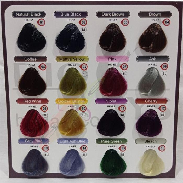 Promo Diosys Ee - Zy Permanent Hair Colorant 100Ml Black Blonde Brown Dark Violet Cherry Silver Red