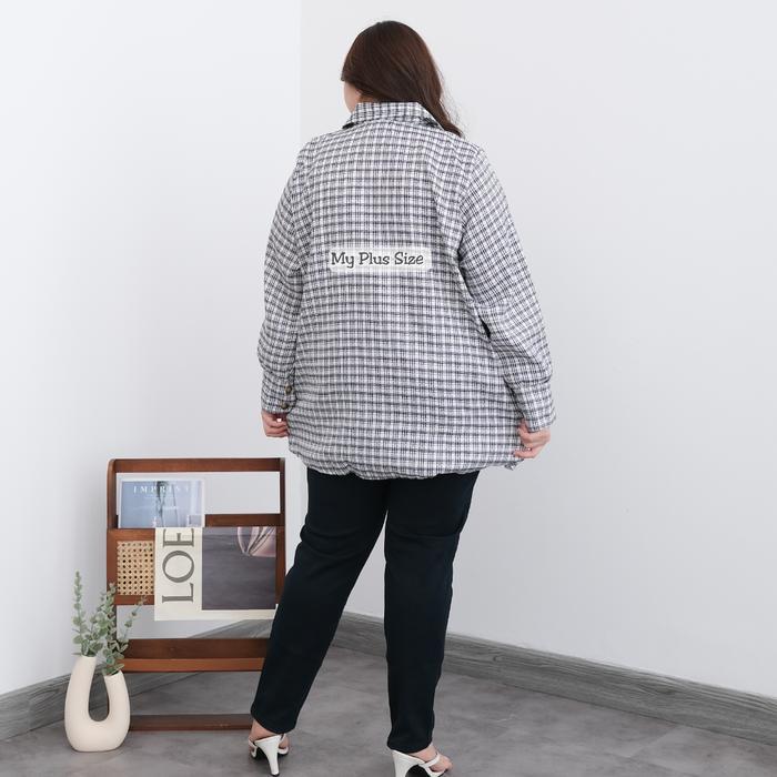 Limited My Plus Size - Blazer Kotak Jumbo Wanita 4002, Ld 128, 135 & 145 Cm Blazer Jumbo Wanita