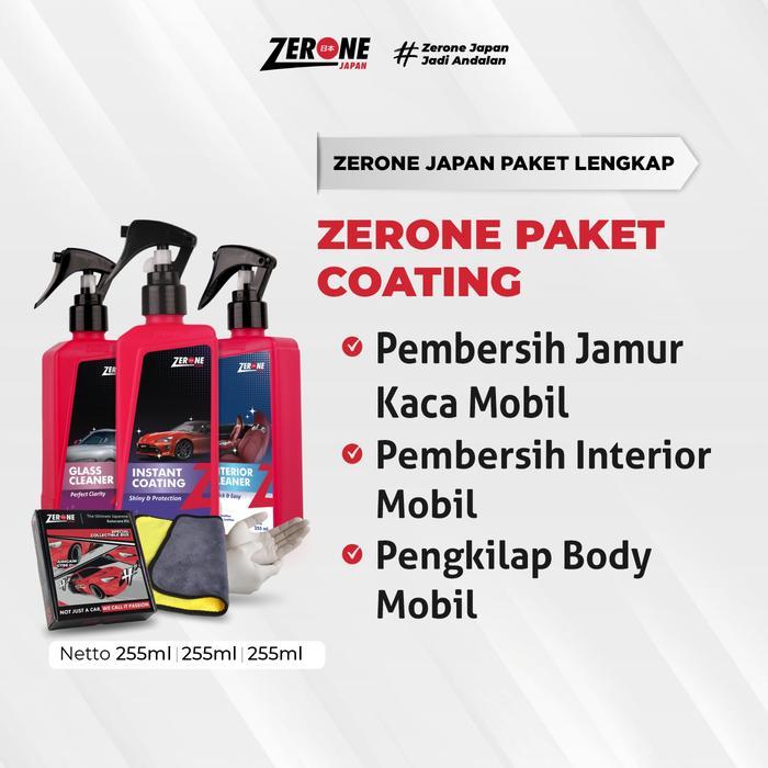 Zerone Japan Paket Coating Pembersih Interior Pengkilap Body Mobil