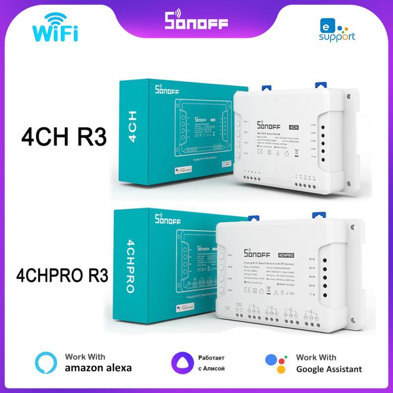 SONOFF 4CHPROR3 4 Gang Wifi Smart Home Switch Wireless Remote