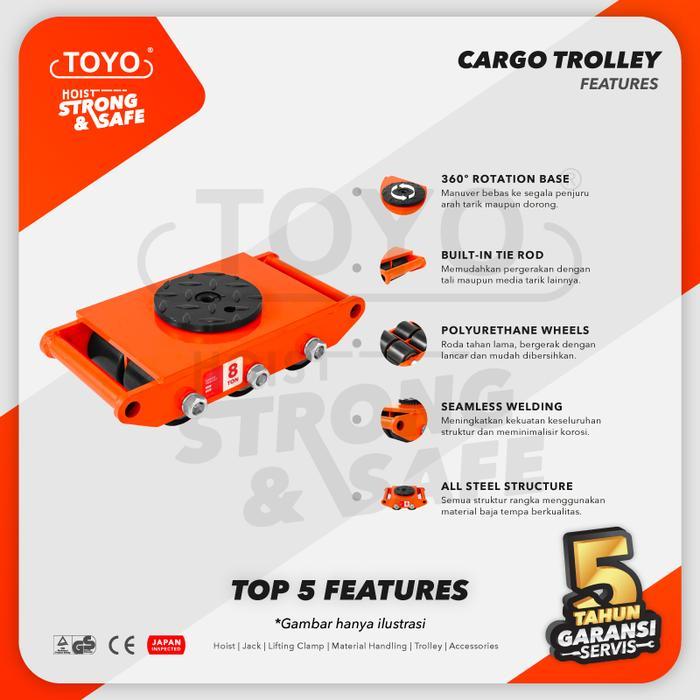 Cargo Trolley / Dolly Skate Roller 8 Ton Toyo