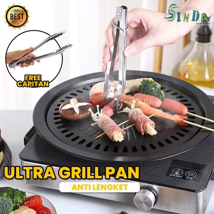 SINDA (COD) GRILL PAN PANGGANG PANGGANGAN DAGING SMOKELESINDA BBQ BULAT PANGGANGAN SOSIS Kitchenware