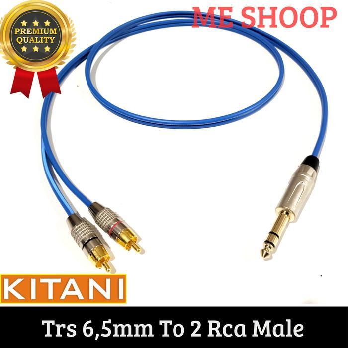 kabel audio 2 rca male 3 meter to jack akai 6,5mm trs stereo
