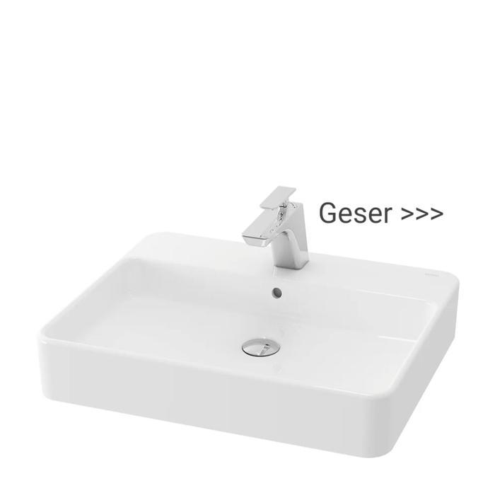 Wastafel Toto Lw 950 Cj Lw950Cj Full Set Kran Dingin Tx109Kea