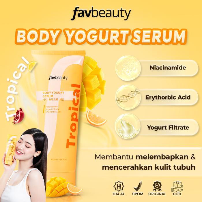75r2- Fav Beauty Lotion Yogurt Body Serum - Tropical Mango Brightening With Niacinamide