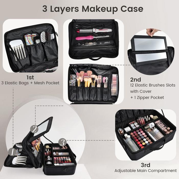 Tas Kosmetik Koper Make Up Besar Cosmetic Bag Organizer