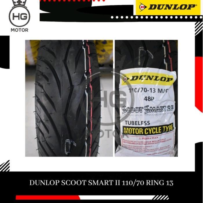 Dunlop 110/70 Ring 13 Scoot smart 2 Tubeless ban Nmax Depan velg Ring 13