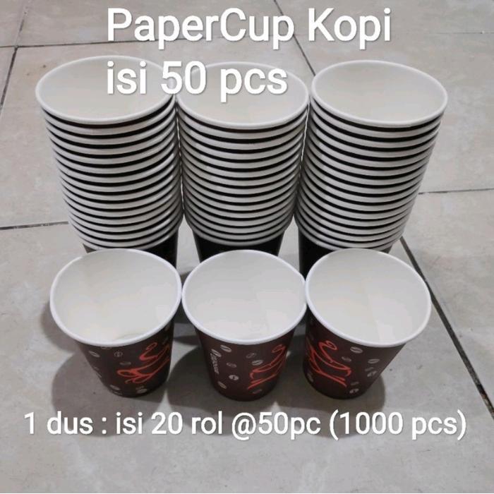 PaperCup/Paper Cup Uk 8 oz (1 Dus), Gelas Kertas, Gelas Kopi, Cup Kopi
