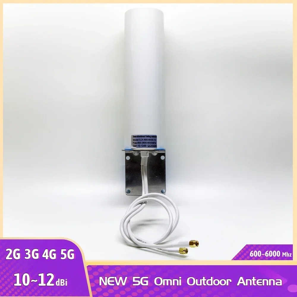 New 5G Antenna 10-12Dbi Dual 600-6000Mhz 3G/4G/5G Lte Omni Directional Outdoor Antenna Wifi Antenna