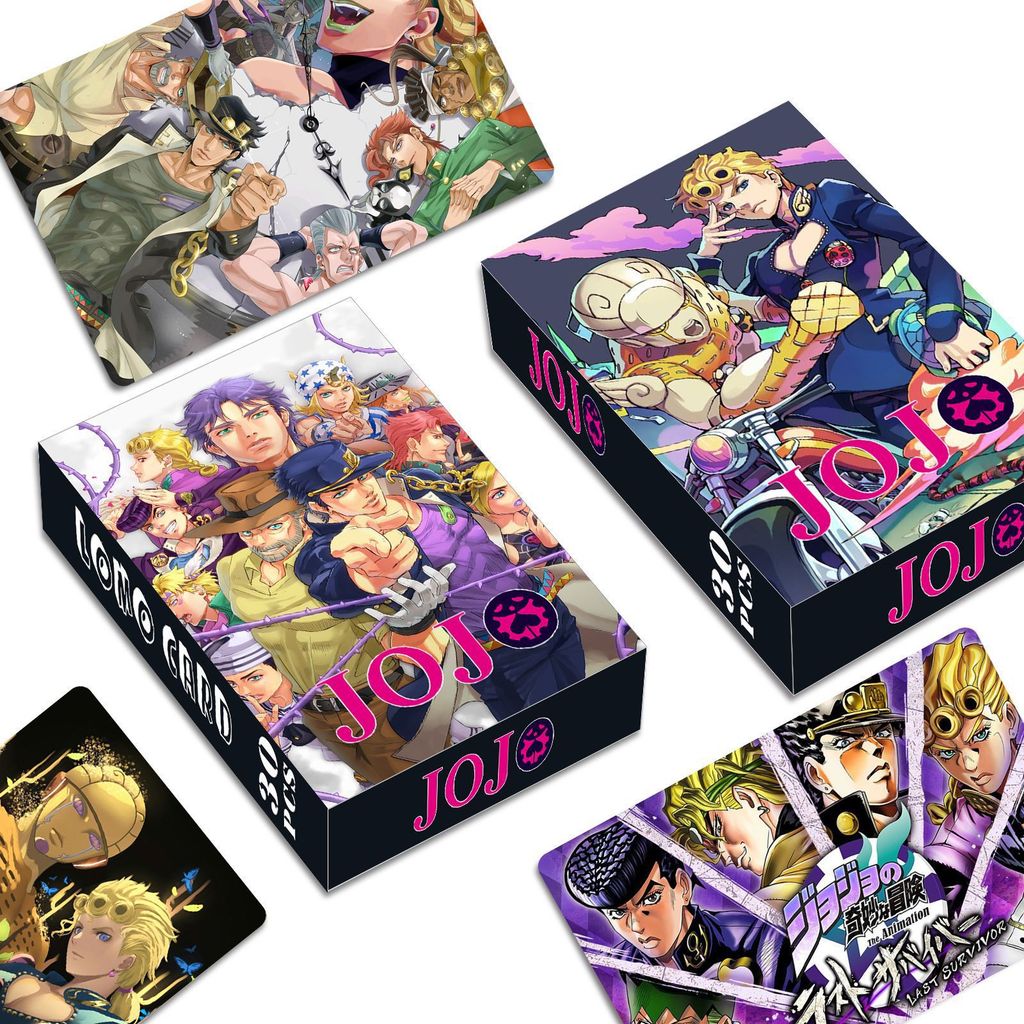 30pcs JoJo Bizarre Adventure Double-sided Small Card Box Lomo High-definition Photo Rare Anime Game 