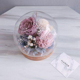 Aj' Glass Dome Circle / Bulat / Flower Dome Bulat Import