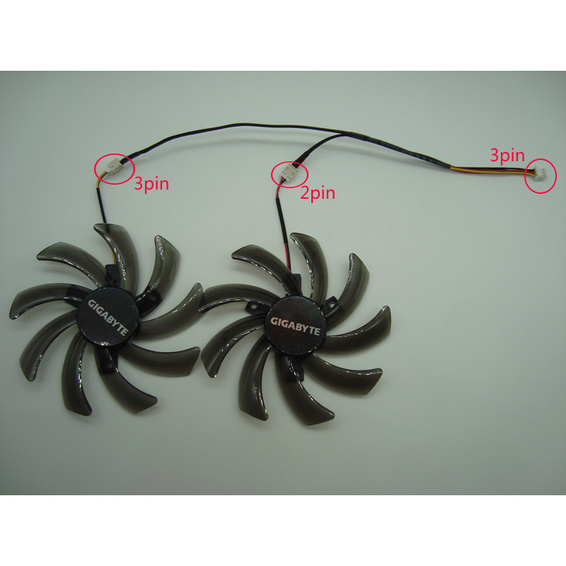 Free Shipping EVERFLOW T129215SM 95mm 3Pin 2Pin DC12V 0.25A For Gigabyte GTX660Ti GTX650 Graphics Ca