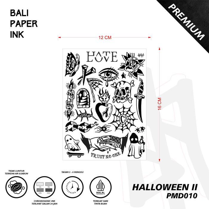 Tato Halloween PMD010 Premium Stiker Tato By Bali Paper Ink Temporary Tatto