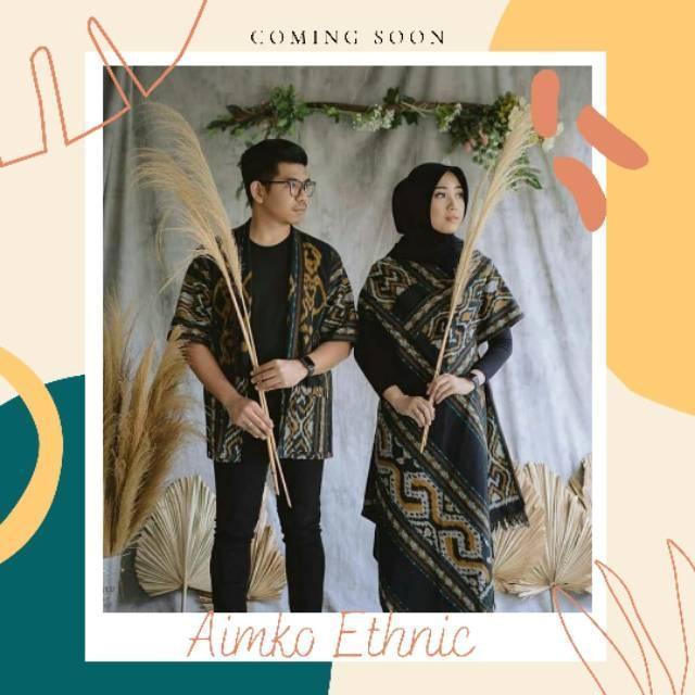 Discount - dress tenun set couple tenun couple prewedding kimono tenun etnik