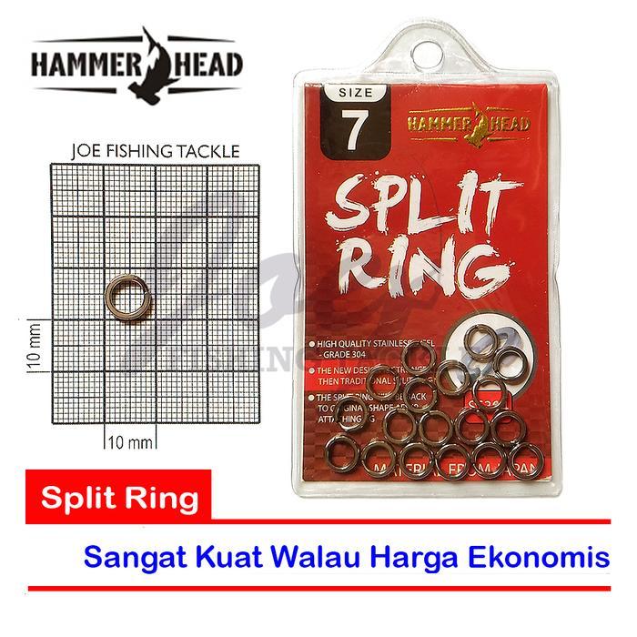Hammer Head Split Ring No 7 - Silver