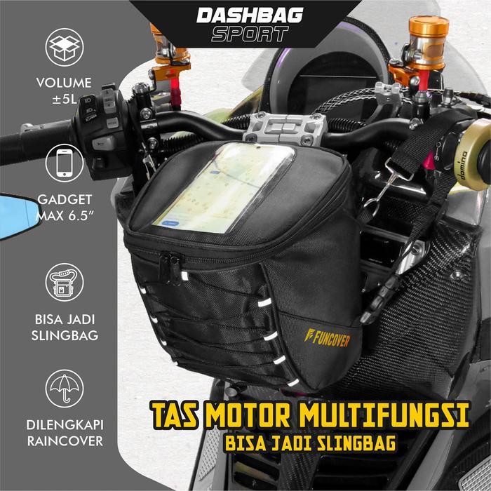 TERBARU Tas Motor Stand phone Holder HP Dashbag Tankbag Kapasitas besar Selempang Waterproof Nmax