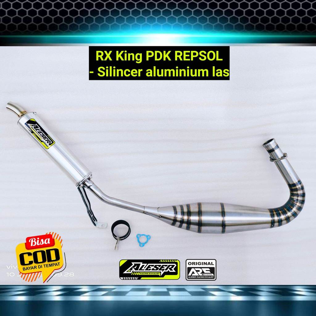Knalpot RX KING PDK Repsol Spek Harian Dan Touring Original ALESER EXHAUST
