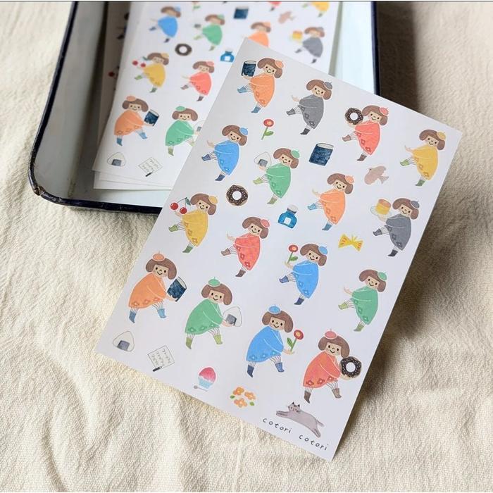 Cotori Cotori Dicut Sticker - Girls wearing berets