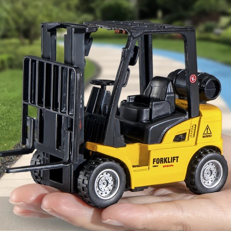 Mini Alloy Forklift Model - Realistic Construction Vehicle Toy, Boys' Engineering Car
