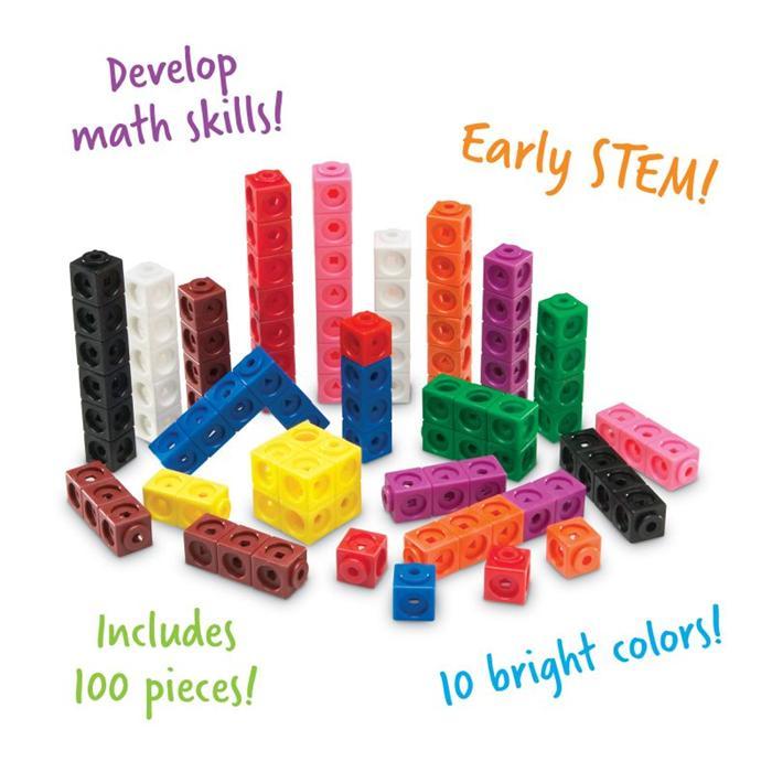 ib91- Learning Resources Mathlink Cubes 100-Piece Educational Math & Creativity Set, Kubus